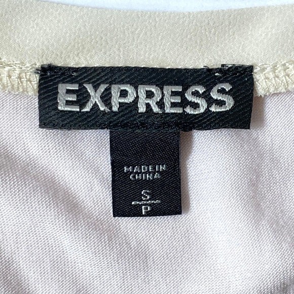 Express Tank Top Womens Small Cream with Multicolor Sequins Front Lined READ - Picture 7 of 12
